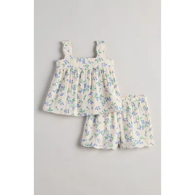 Nordstrom Babies'  Cotton Mixed Print Top & Shorts Set In Multi