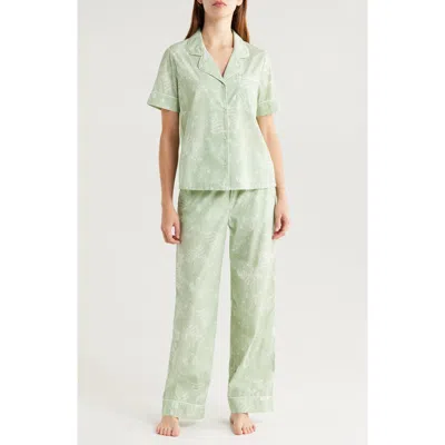 Nordstrom Cotton Pajamas In Green Restore Floral