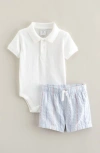 Nordstrom Cotton Polo Bodysuit & Shorts Set