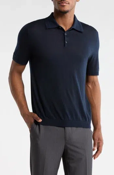Nordstrom Cotton Polo Sweater In Blue