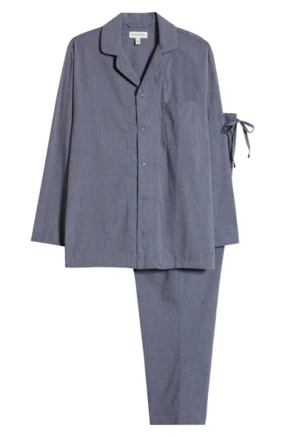 Nordstrom Cotton Poplin Pajamas In Navy Peacoat