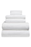 Nordstrom Cotton Rib 6-piece Bath Towel Set In White