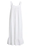Nordstrom Cotton Shirting Nightgown In White