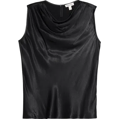 Nordstrom Cowl Neck Satin Top In Black