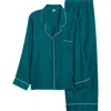 Nordstrom Cozy Cotton Blend Flannel Pajamas In Green Storm