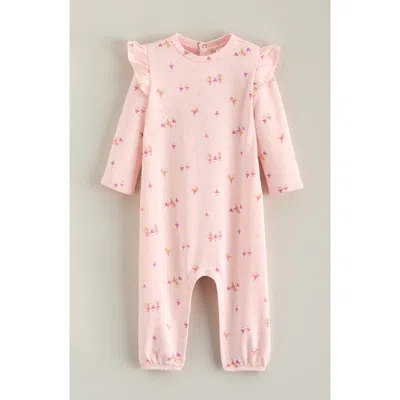 Nordstrom Babies'  Cozy Ruffle Romper In Pink