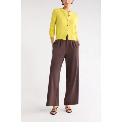 Nordstrom Crewneck Cashmere Cardigan In Yellow