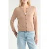 Nordstrom Crewneck Cashmere Cardigan In Brown