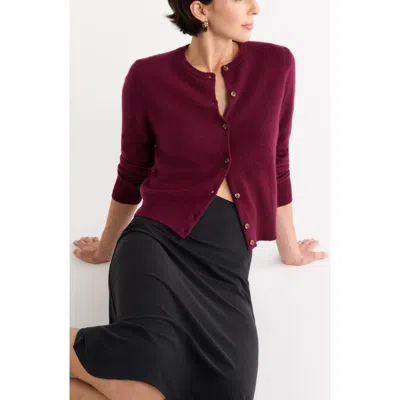 Nordstrom Crewneck Cashmere Cardigan In Brown