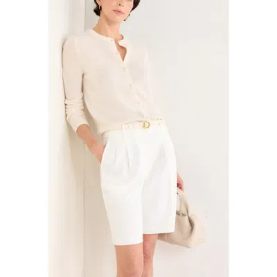Nordstrom Crewneck Cashmere Cardigan In Neutral