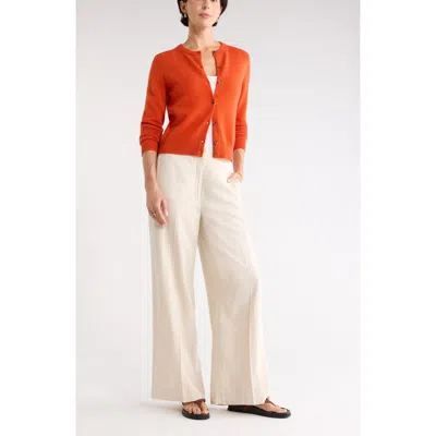 Nordstrom Crewneck Cashmere Cardigan In Neutral