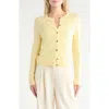 Nordstrom Crewneck Cashmere Cardigan In Yellow