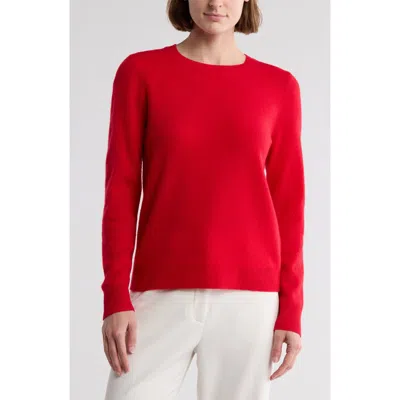 Nordstrom Crewneck Cashmere Sweater In Red Chinoise