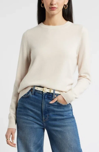 Nordstrom Crewneck Cashmere Sweater In White
