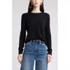 Nordstrom Crewneck Cashmere Sweater In Black Rock