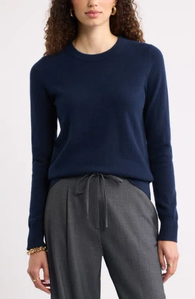 Nordstrom Crewneck Cashmere Sweater In Blue
