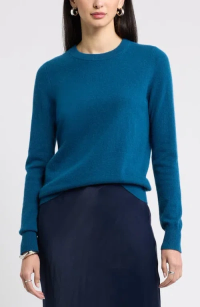 Nordstrom Crewneck Cashmere Sweater In Blue