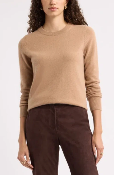 Nordstrom Crewneck Cashmere Sweater In Brown