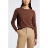 Nordstrom Crewneck Cashmere Sweater In Brown Brick
