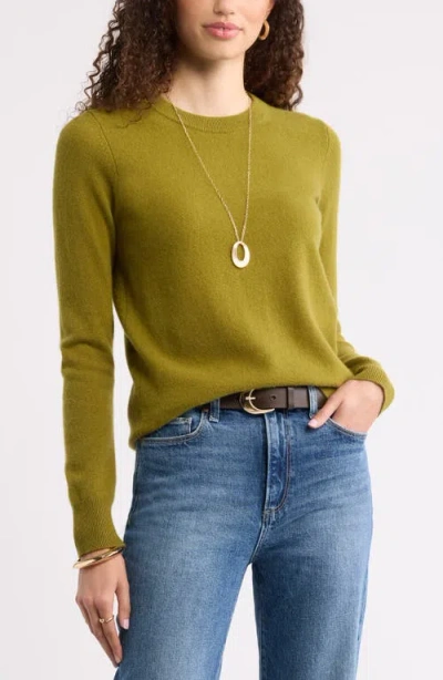 Nordstrom Crewneck Cashmere Sweater In Green