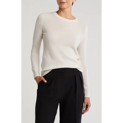 Nordstrom Crewneck Cashmere Sweater In Ivory Pristine