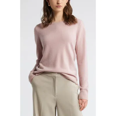 Nordstrom Crewneck Cashmere Sweater In Pink Puff