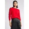 Nordstrom Crewneck Cashmere Sweater In Red Toreador