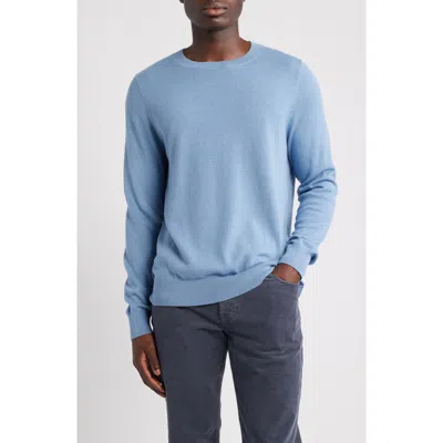 Nordstrom Crewneck Cotton & Cashmere Sweater In Blue