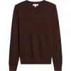 Nordstrom Crewneck Cotton & Cashmere Sweater In Brown