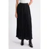 Nordstrom Crinkle A-line Maxi Skirt In Black