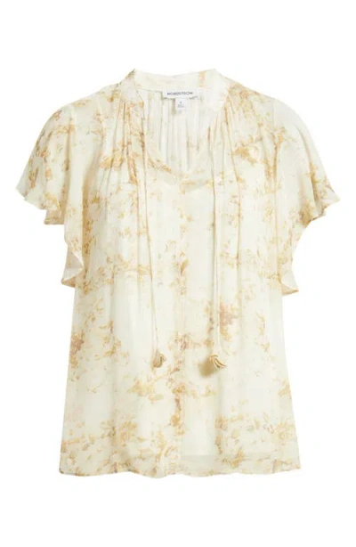 Nordstrom Crinkle Chiffon Top In Neutral