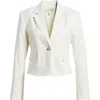 Nordstrom Crop One-button Linen Blend Blazer