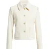 Nordstrom Textured Button Front Jacket In White