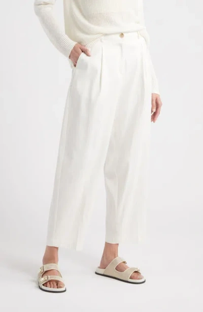 Nordstrom Crop Wide Leg Pants In White