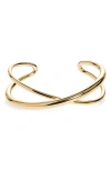Nordstrom Crossover Cuff Bracelet In Gold