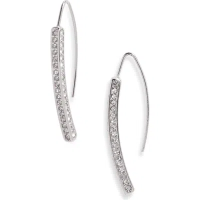 Nordstrom Crystal Curved Bar Linear Drop Earrings In Metallic