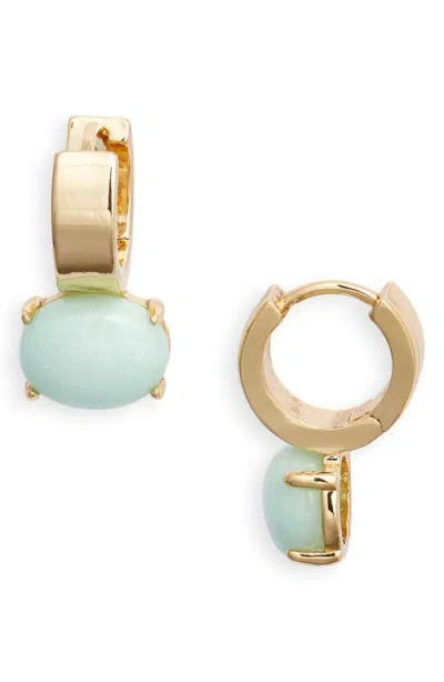 Nordstrom Crystal Drop Huggie Hoop Earrings In Gold