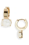Nordstrom Crystal Drop Huggie Hoop Earrings In Gold