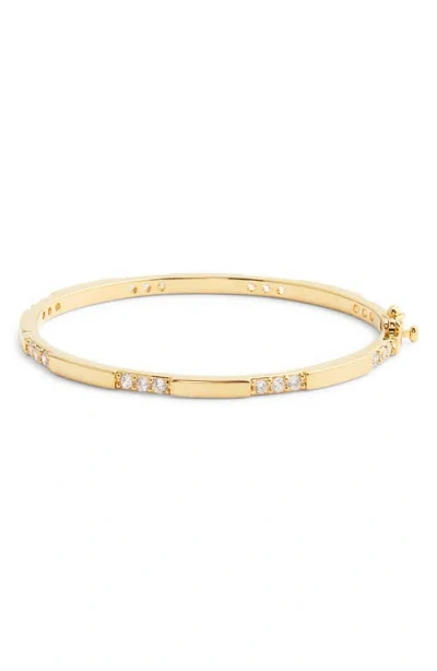 Nordstrom Cubic Zirconia Accent Bangle In Clear- Gold
