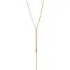 Nordstrom Cubic Zirconia Accent Y-necklace In Clear- Gold