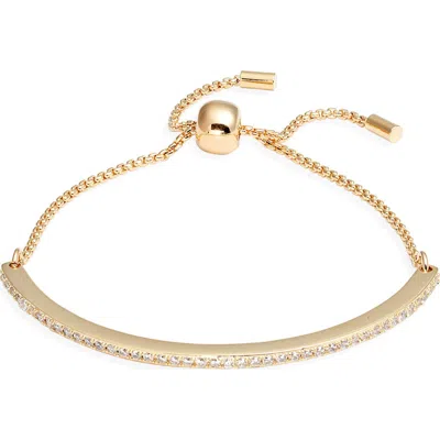 Nordstrom Cubic Zirconia Adjustable Tennis Bracelet In Gold
