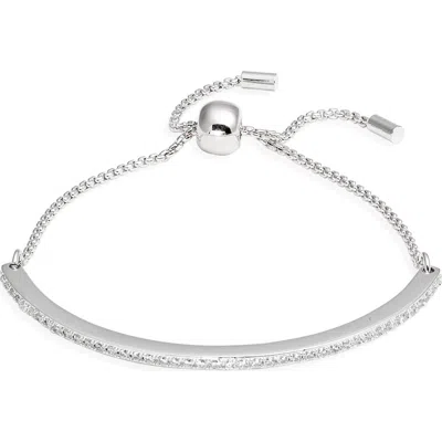 Nordstrom Cubic Zirconia Adjustable Tennis Bracelet In Metallic
