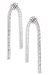 Nordstrom Cubic Zirconia Baguette Knot Linear Earrings