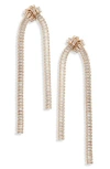 Nordstrom Cubic Zirconia Baguette Knot Linear Earrings