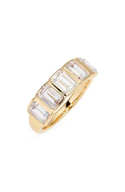 Nordstrom Cubic Zirconia Bezel Set Ring In Yellow