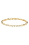 Nordstrom Cubic Zirconia Bezel Tennis Bracelet In Gold