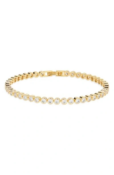 Nordstrom Cubic Zirconia Bezel Tennis Bracelet In Gold