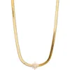 Nordstrom Cubic Zirconia Burst Snake Chain Necklace In Gold