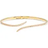 Nordstrom Cubic Zirconia Bypass Cuff Bracelet In Clear- Gold