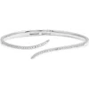 Nordstrom Cubic Zirconia Bypass Cuff Bracelet In Silver